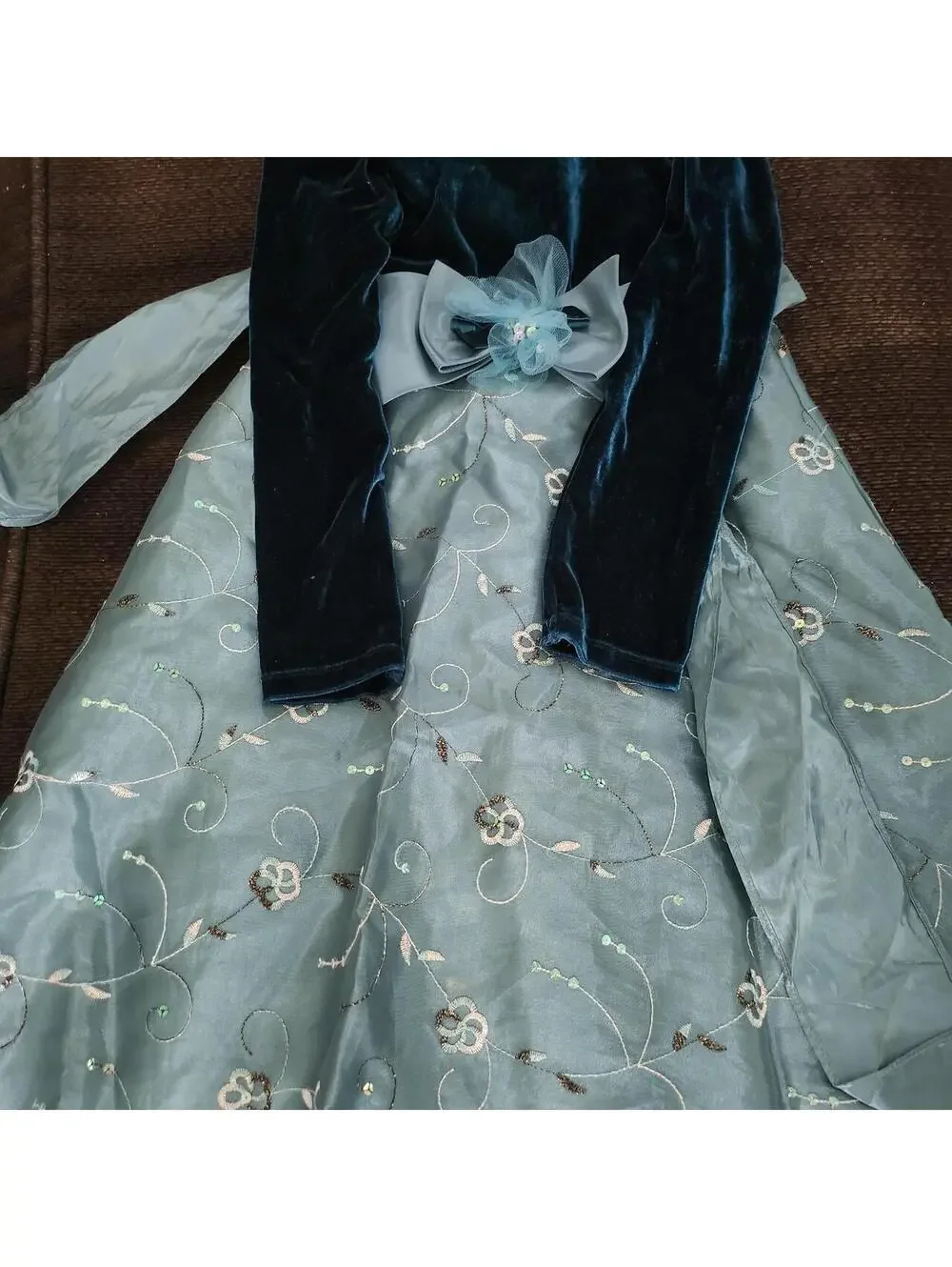 Kid's Blue and Green Dress